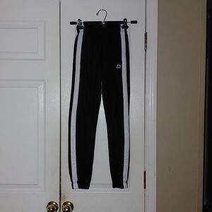 RBX black drawstring fleece lined cuffed sweatpants Sz S (8) NWOT